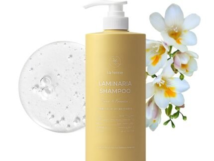 laferme Laminaria Shampoo with Organic Ingredient, Korean Clarifying Shampoo, Hydrating for Dry Hair, Strengthening for Weak Hair, Sulfate & Paraben-Free, for Women & Men, 33.8 FL OZ, Pear & Freesia