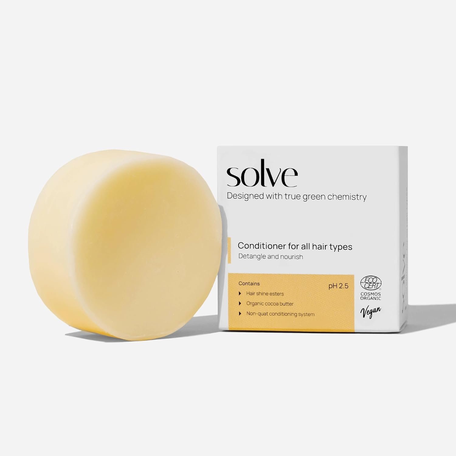 solve – Nourishing Solid Conditioner | Curly & Damaged Hair solve – Nourishing Solid Conditioner | Curly & Damaged Hair | Natural Hair Care | Sulfate & Plastic Free | Ecocert Bio