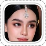 1 Piece Maang Tikka Elegant Sparkling Pendant Rhinestone Fashion Ethnic Traditional Forehead Chain Indian Head Jewelry