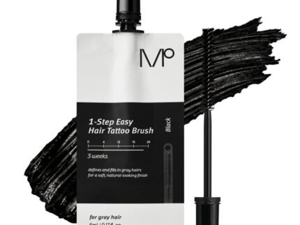 1-STEP EASY Gray Hair Cover-Up Brush (Black), 0.17 Fl Oz x 4
