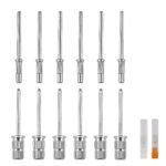 12 Pack Mandrel Nail Drill Bits, 3/32 Inch Shank Electric File Mandrel Bit Heads for Acrylic Nails, Manicure and Pedicure Drill Tools for Home Salon and Spa Nail Machines (3.1mm & 6mm)