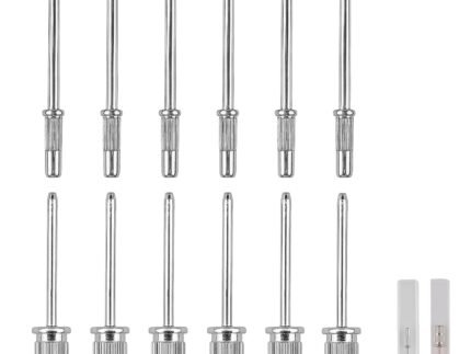 12 Pack Mandrel Nail Drill Bits, 3/32 Inch Shank Electric File Mandrel Bit Heads for Acrylic Nails, Manicure and Pedicure Drill Tools for Home Salon and Spa Nail Machines (3.1mm & 6mm)