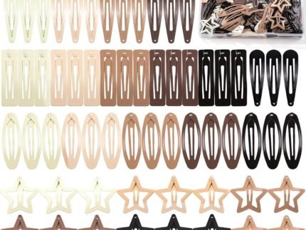 120 Pcs 2 In Snap Hair Clips Barrettes for Women Girls, 5 Neutral Colors