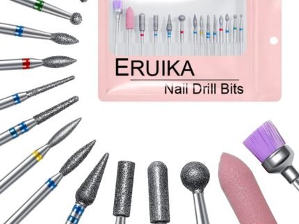 14pcs Nail Drill Bits Set, 3/32" Diamond Cuticle Remover Bits Kit