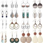 16 Pairs Earrings for Women Trendy, Funtopia Boho Dangle Earrings for Women