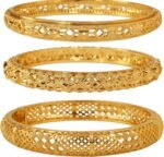 18K Gold Plated Bridal Indian Bangle Bracelet Set for Women
