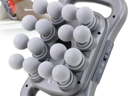 UFFAE 16-Head Massage Gun, Deep Tissue Percussion Massager with 9 Modes & 9 Intensities, 2600mAh Battery Back Bassager for Pain Relief Deep Tissue for Muscle Pain Relief in Back, Legs, Shoulders