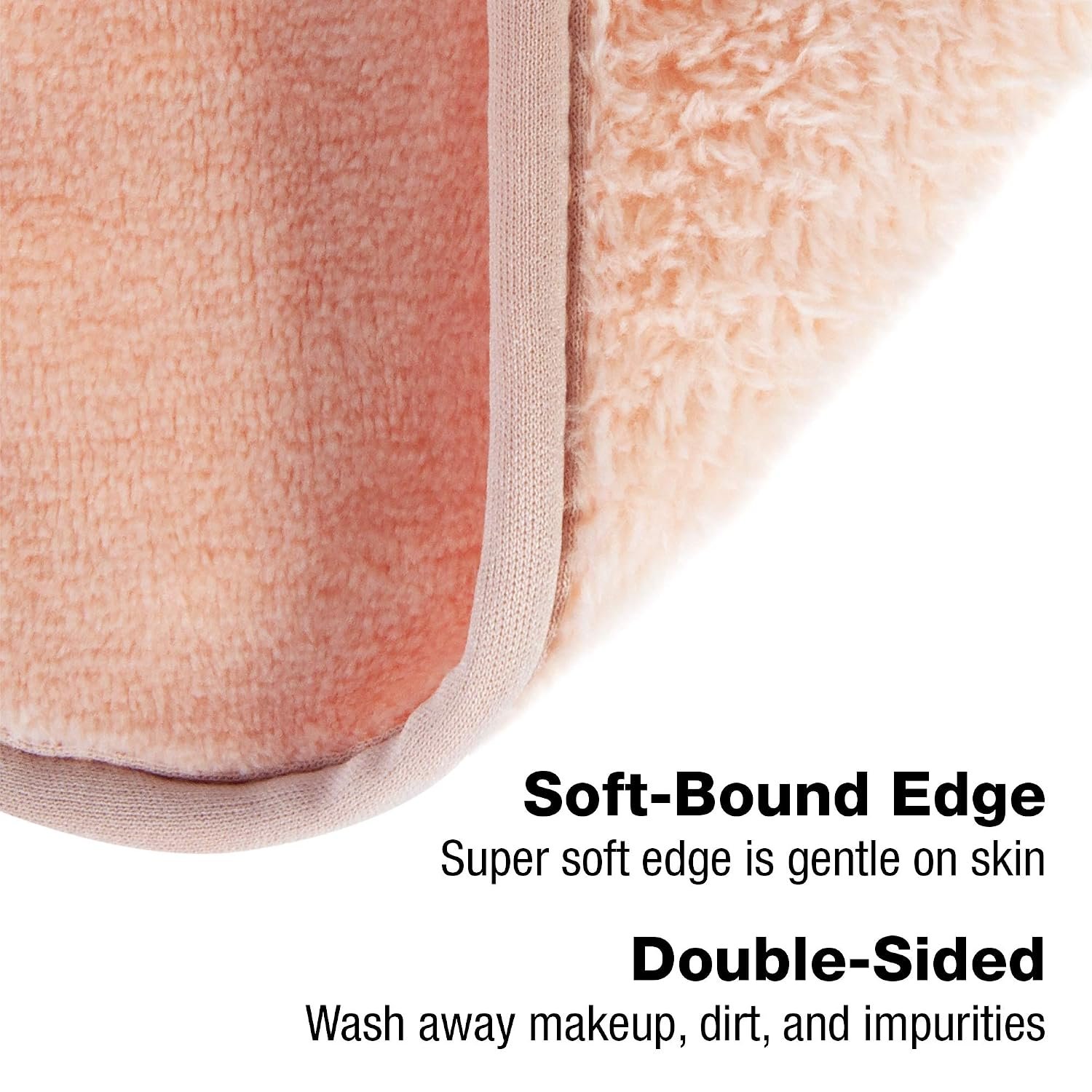 1790921884 Eurow Reusable Makeup Remover Cloths Soft Microfiber Face Towels for All Skin Types Chemical Free Protective Machine Washable Gentle Effective Facial Cleansing 8x8 Coral 4 Pack