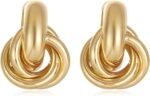 14K Gold Silver Plated Earrings for Women Chunky Statement Jewelry
