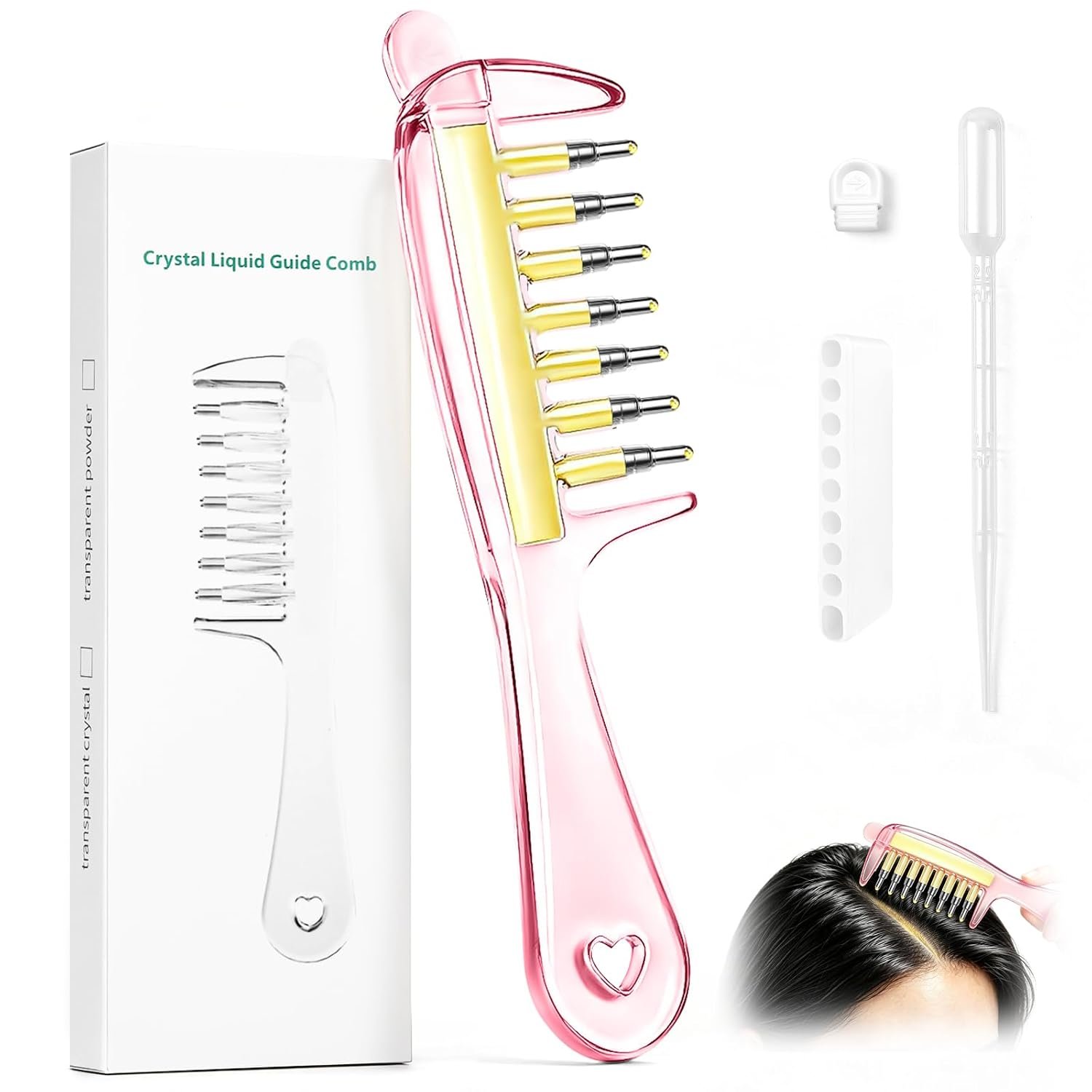 Scalp Oil Applicator Comb for Minoxidil, Serums Liquid Quick Root Delivery Scalp Oil Applicator Comb for Minoxidil, Serums Liquid Quick Root Delivery
