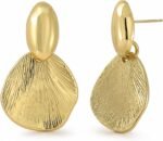 14K Gold Silver Plated Earrings for Women Chunky Statement Jewelry