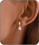 Dangle Drop Gold Earrings Women Prom with CZ Wedding Jewelry Gifts