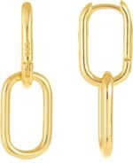 14K Gold Silver Plated Earrings for Women Chunky Statement Jewelry
