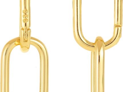 14K Gold Silver Plated Earrings for Women Chunky Statement Jewelry