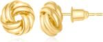 14K Gold Silver Plated Earrings for Women Chunky Statement Jewelry