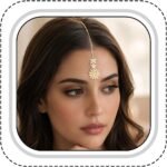1 Piece Maang Tikka Elegant Sparkling Pendant Rhinestone Fashion Ethnic Traditional Forehead Chain Indian Head Jewelry