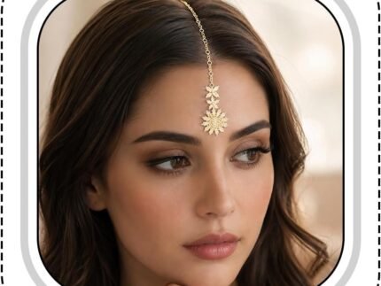 1 Piece Maang Tikka Elegant Sparkling Pendant Rhinestone Fashion Ethnic Traditional Forehead Chain Indian Head Jewelry