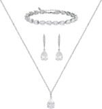 SWEETV Bridal Wedding Jewelry Set for Brides,Teardrop Bridesmaids Jewelry Set