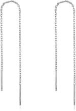 YFN Threader Earrings Sterling Silver Chain -Earrings for Women Dangle Earrings Thread Dangling Threaded Long Chain Earring Nickel Free Hypoallergenic Ear for Women