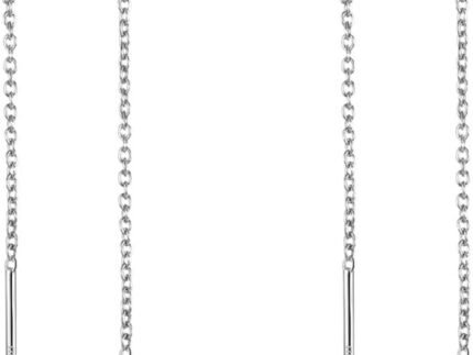 YFN Threader Earrings Sterling Silver Chain -Earrings for Women Dangle Earrings Thread Dangling Threaded Long Chain Earring Nickel Free Hypoallergenic Ear for Women