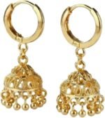 Efulgenz Indian Jewelry Hoop Layered Jhumka Dangle Earrings Set for Women