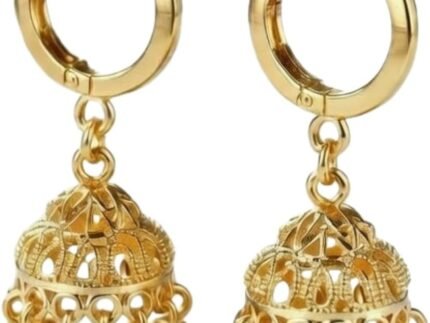 Efulgenz Indian Jewelry Hoop Layered Jhumka Dangle Earrings Set for Women