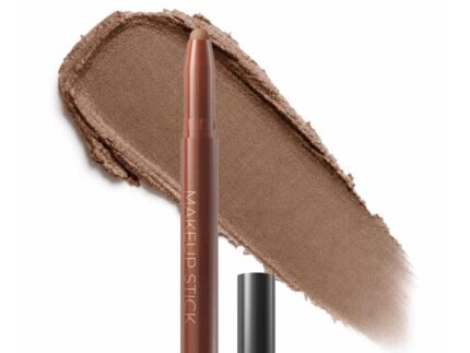 MIAO-GK Cream Eyeshadow Pencil, Blendable and Buildable Eye Shadow Stick, Shimmer and Matte Finishes Eye Shadow Pen, Waterproof Long-Lasting, Multiple Shades Eye Makeup Warm Brown 01