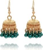 Indian Earrings for Women Gold Jhumkas Indian Earrings Dangle Chandelier Boho Jewelry Lightweight