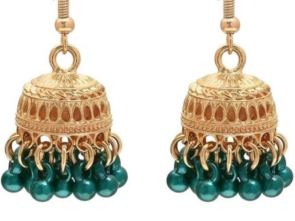 Indian Earrings for Women Gold Jhumkas Indian Earrings Dangle Chandelier Boho Jewelry Lightweight