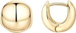 PAVOI 14K Gold Plated Chunky Huggie Earrings for Women, Small Hoop Earrings