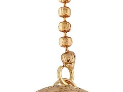 I Jewels Gold Plated Rajasthani/Rajputi Kundan Pearl Studded Borla Matha Patti Maang Tikka for Women