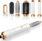 6 in ONE Blow Dryer Brush,Air Curling Iron Round Brush Blow Dryer 800W,Ionic Hair Dryer Brush for Women, Hot Air Brush Hair Styling Tools 100-120V