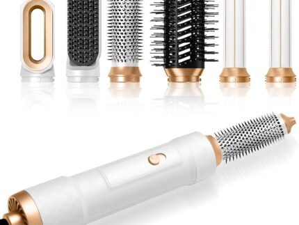 6 in ONE Blow Dryer Brush,Air Curling Iron Round Brush Blow Dryer 800W,Ionic Hair Dryer Brush for Women, Hot Air Brush Hair Styling Tools 100-120V