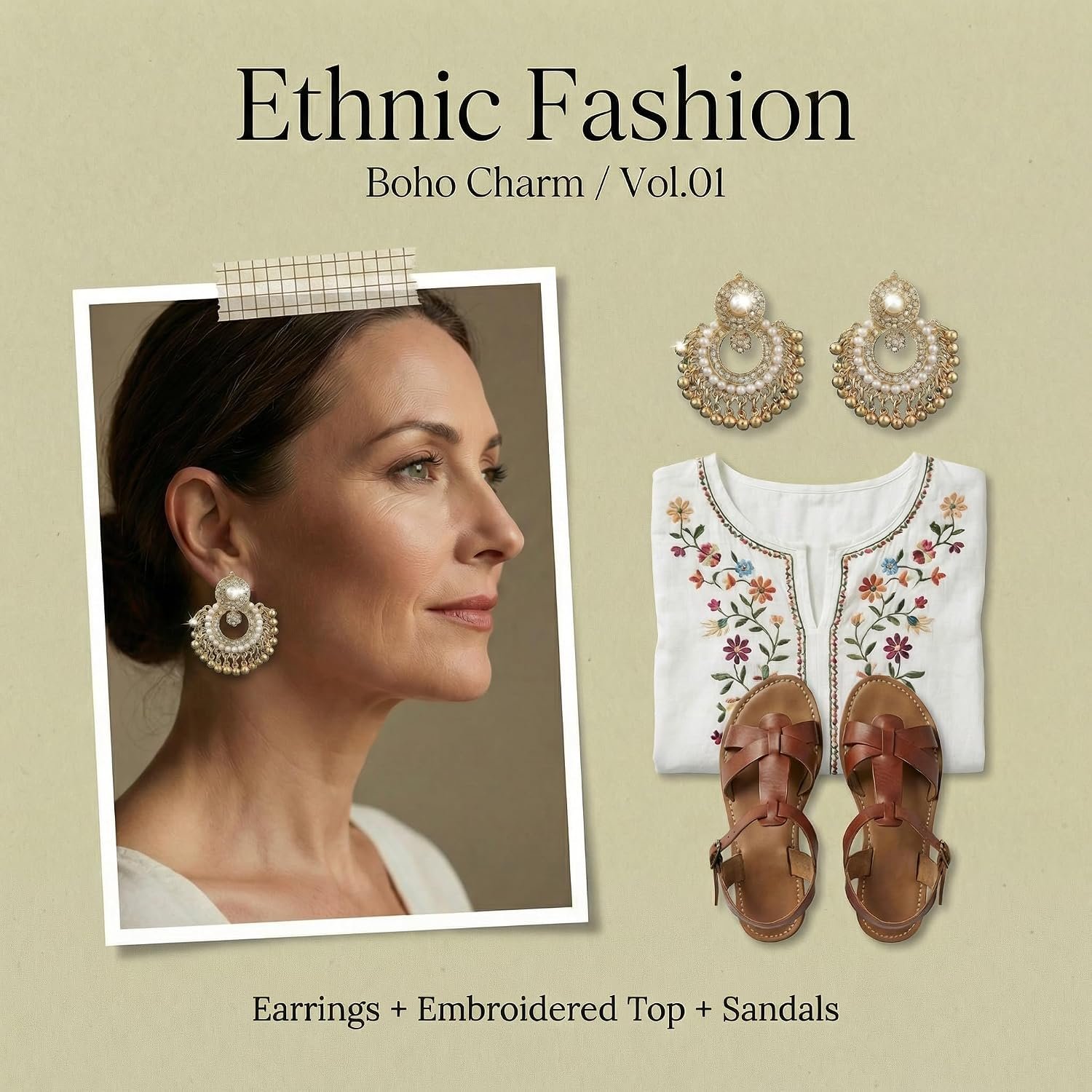 1791029568 Indian Earrings for Women Vintage Gold Mini Jhumka Beaded Tassel Dangle Drop Statement Jewelry Boho Chandelier Style Festival Wedding Ethnic Accessories for Her
