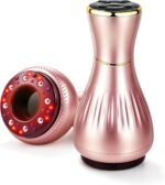 Electric Cupping Massager for Body with Suction, 12 Intensity Body Sculpting Machine, Red Light & Heat, Lymphatic Drainage Massager, Cellulite Massage Tool for Arms Legs Waist Back-R
