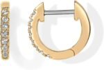 PAVOI Small Gold Hoop Earrings for Women – 14K Gold Plated Huggie Earring
