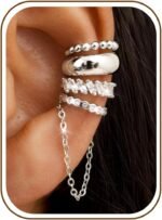 Florideco 4Pcs Ear Cuffs Non Piercing for Women 14K Gold Plated Adjustable