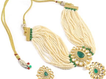 Jewarhaat AD CZ Kundan Pearl Studded Gold Plated Indian Jewelry Sets for Women