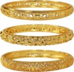18K Gold Plated Bridal Indian Bangle Bracelet Set for Women