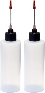 2-4oz Plastic Squeeze Bottles with 1.5 inch Stainless Steel Applicators