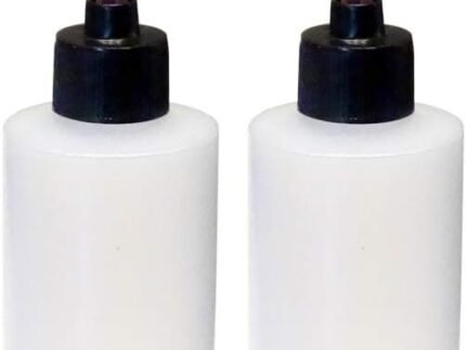 2-4oz Plastic Squeeze Bottles with 1.5 inch Stainless Steel Applicators