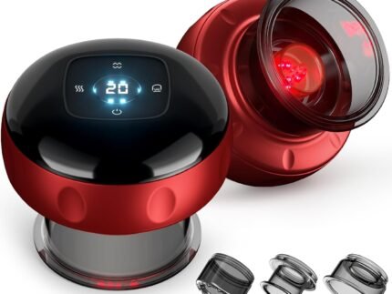 2 Pack Cupping Set, 7-in-1 Smart Cupping Therapy Massager. Red Light Cupping Therapy Set with 2 Modes for Targeted Muscle Soreness,Tighter Skin,Cupping Kit with 20 Levels Suction and Heat and Gua Sha