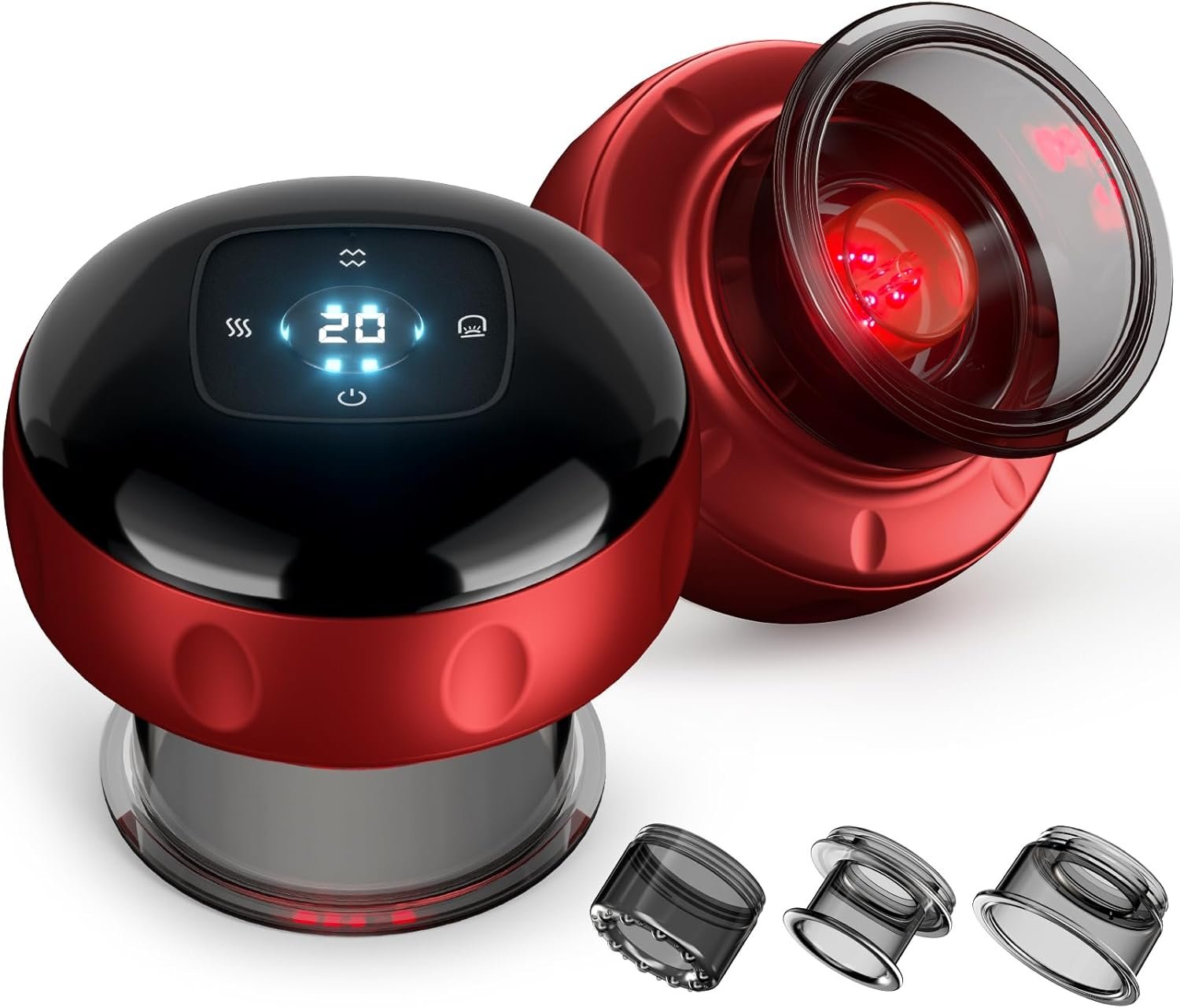 2 Pack Cupping Set, 7-in-1 Smart Cupping Therapy Massager. Red Light Cupping Therapy Set with 2 Modes for Targeted Muscle Soreness,Tighter Skin,Cupping Kit with 20 Levels Suction and Heat and Gua Sha 2 Pack Cupping Set, 7-in-1 Smart Cupping Therapy Massager. Red Light Cupping Therapy Set with 2 Modes for Targeted Muscle Soreness,Tighter Skin,Cupping Kit with 20 Levels Suction and Heat and Gua Sha