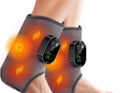 2-Pack Foot Massager, Cordless Ankle Heating Pad with Massager