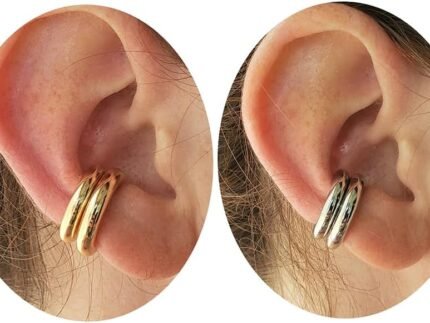 2 Pairs Chunky Ear Cuff Earrings Non Piercing for Women