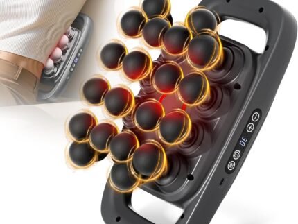 20-Head Massage Gun, 30 Intensity Levels 3 Modes, Deep Tissue Massager with 50KG Force & Noise-Free Motor for Neck Back Legs Shoulders, Portable for Full Body Muscle Recovery