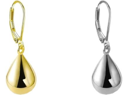 2PCS Minimalist Teardrop Leverback Earrings for Women Waterdrop Tear Drop Dangle Earrings Party Jewelry