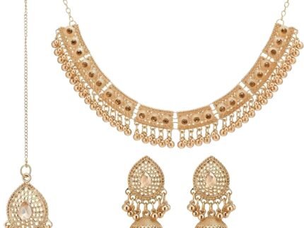 3 Pcs Diwali Indian Jewelry Set Women Navratri Maang Tikka Head Bridal