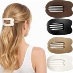 4-Pack Duckbill Hair Clips for Women,Flat Claw Design,Solid Color,Casual Elegant for Thick or Thin Hair,Suitable for All Hair Lengths