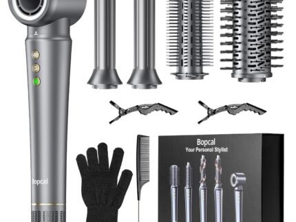 5 in 1 Hot Air Styler Wrap for Women – High-Speed Frizz-Free Hair Dryer Brush, Ion Fast Drying Auto Wrap Cruler, No Heat Damage Air Styler Wrap – Curl, Volumize, Straighten, Gift Idea